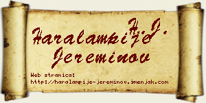 Haralampije Jereminov vizit kartica